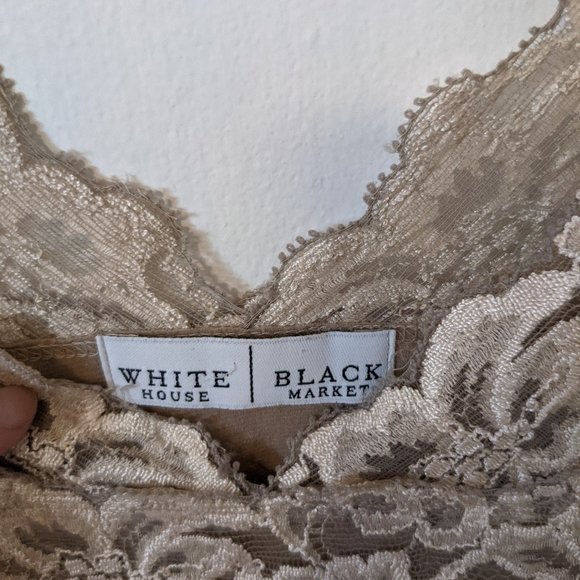 White House Black Market lace v-neck dress - Picture 3 of 3